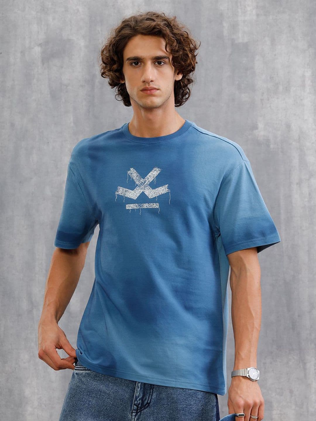 WROGN Men Graphic Printed Round Neck Casual T-shirt - view 1