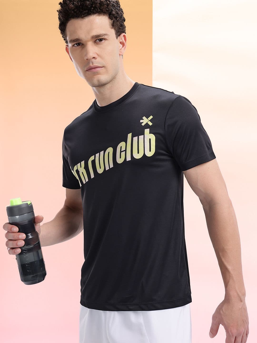 HRX by Hrithik Roshan Typography Printed Running T-shirt - view 1