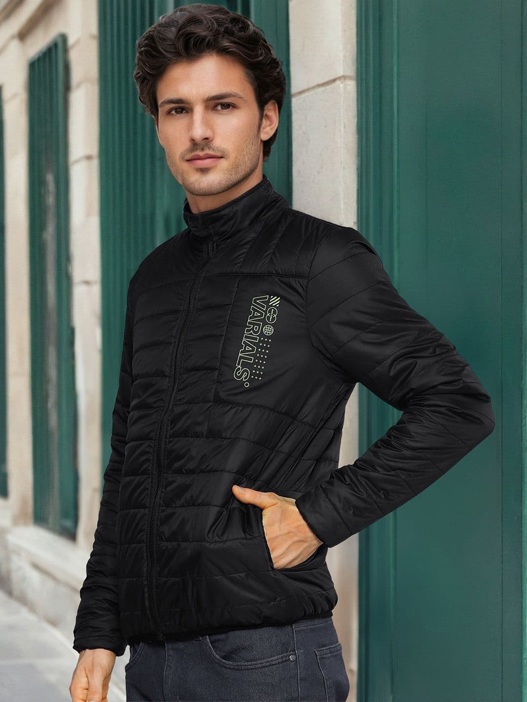 The Indian Garage Co Men Zip-Jacket Slim Fit Puffer Jacket - view 1