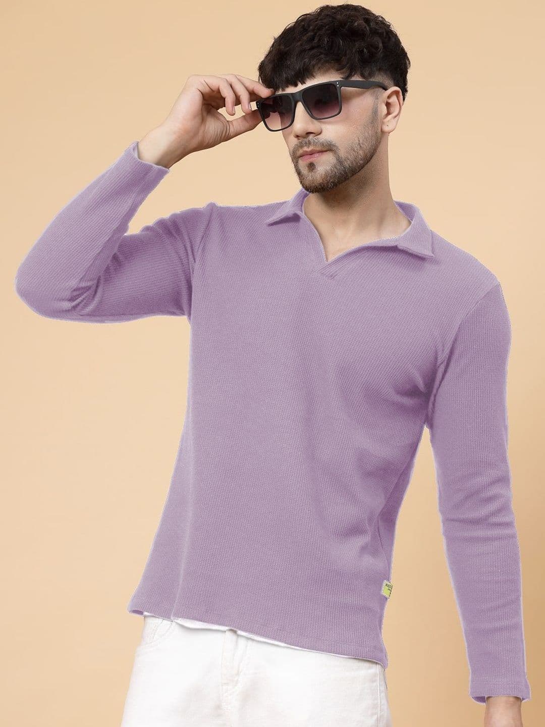 Rigo Men Solid Polo Collar Cotton T-shirt - view 1