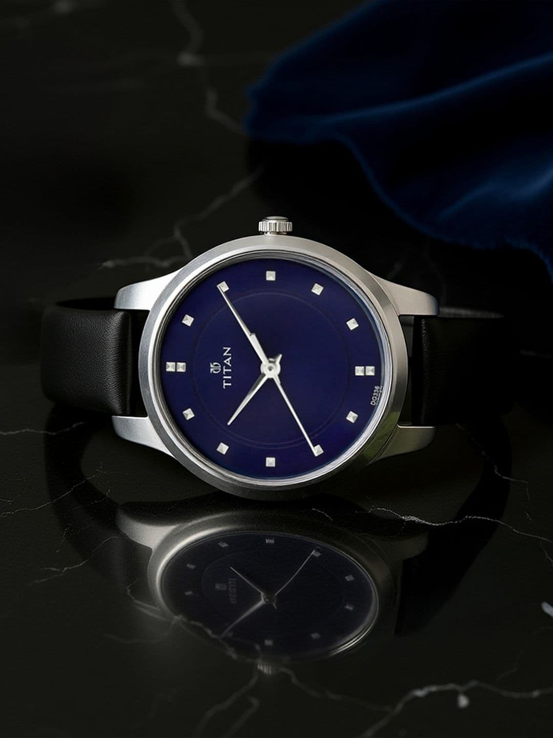 Titan Workwear Chic Minimalist Quartz Analog With Blue Dial Watch For Women - Np2481sl08 - view 1