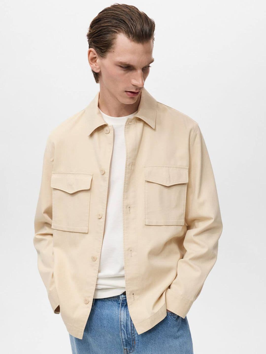 MANGO MAN Spread Collar Tailored Jacket - view 1