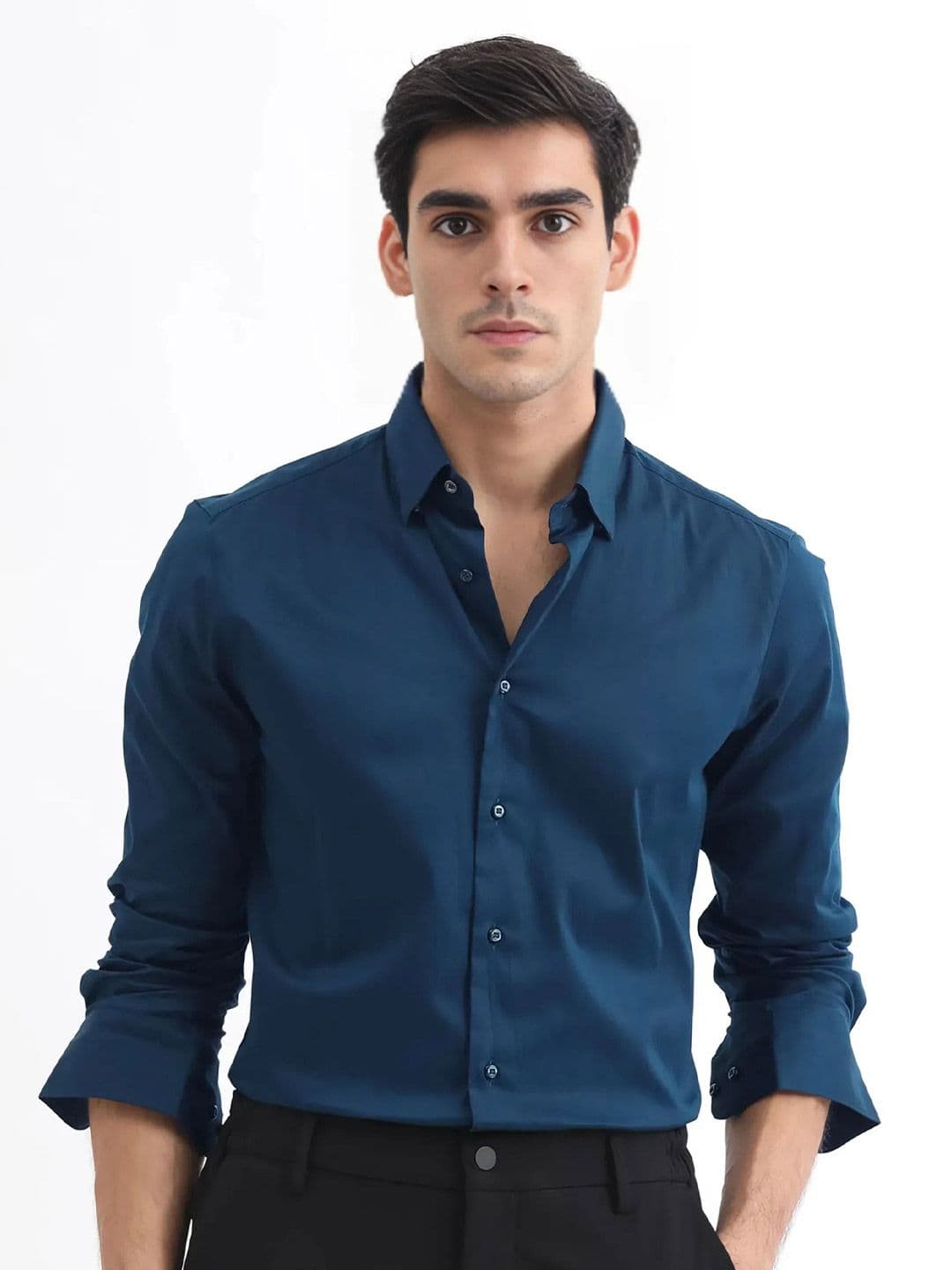 MISCHIEF MONKEY Long Sleeves Cotton Formal Shirt - view 1