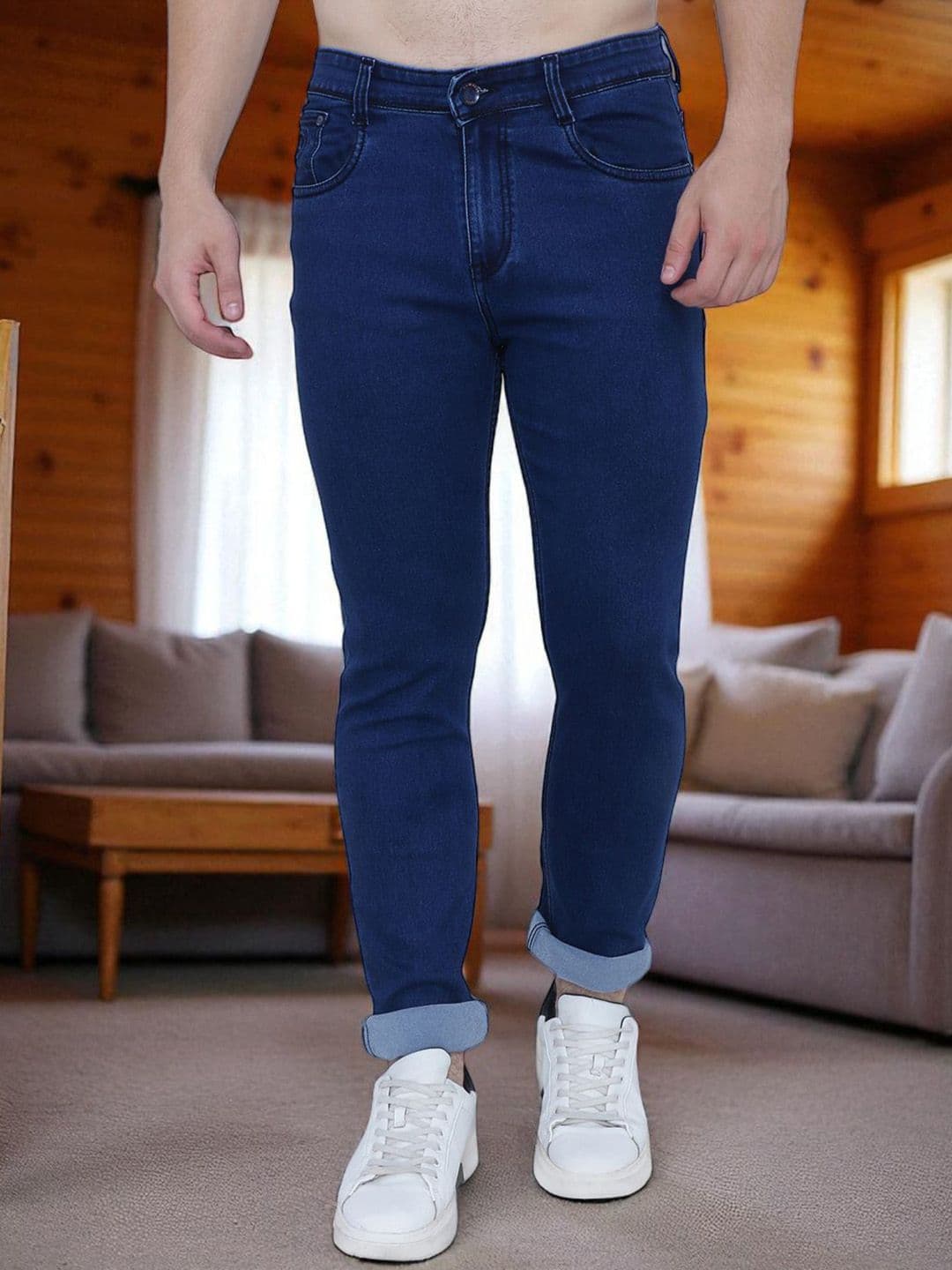 AWACK Men Lean Regular Fit Mid-Rise Stretchable Jeans - view 1