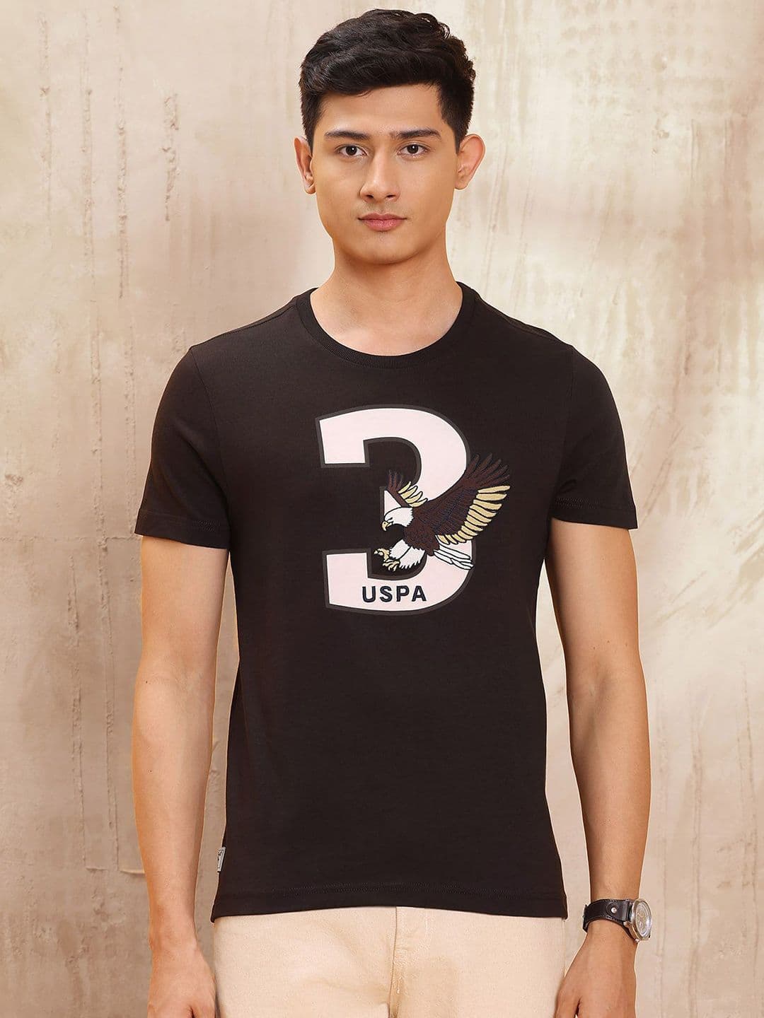 U.S. Polo Assn. Denim Co. Graphic Printed Polo Collar Pure Cotton T-shirt - view 1