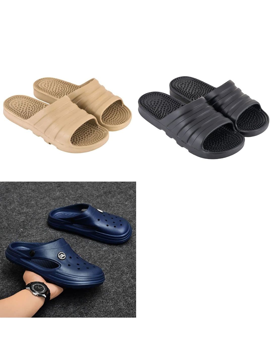 Feel alive Men Set Of 3 Ultra-Comfortable Lightweight Flip Flops - view 1