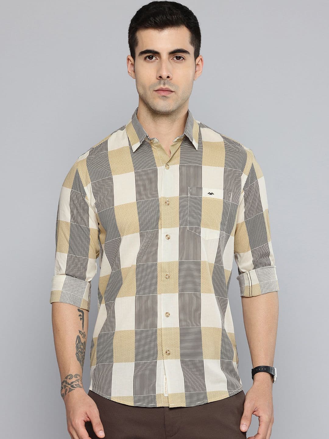 Mufti Checked Pure Cotton Casual Shirt - view 1