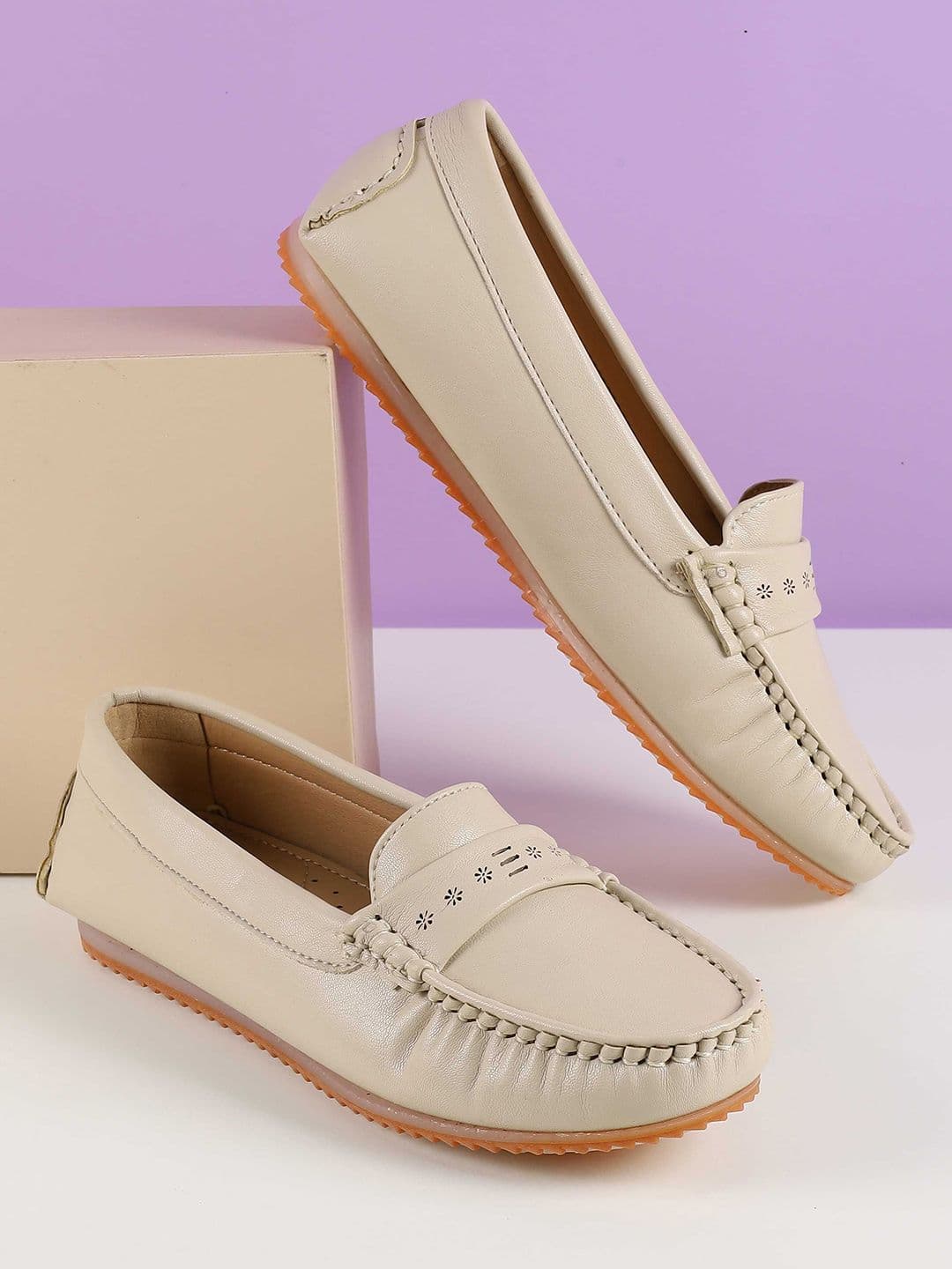 Mochi Women Round Toe Loafers - view 1