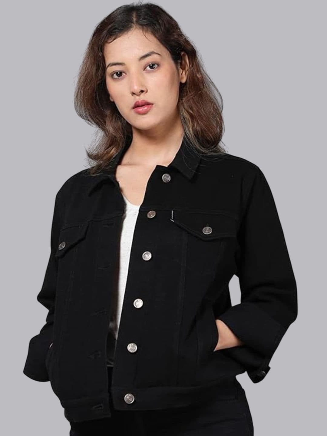 Tripursundari Fashion Women Lightweight Denim Jacket - view 1