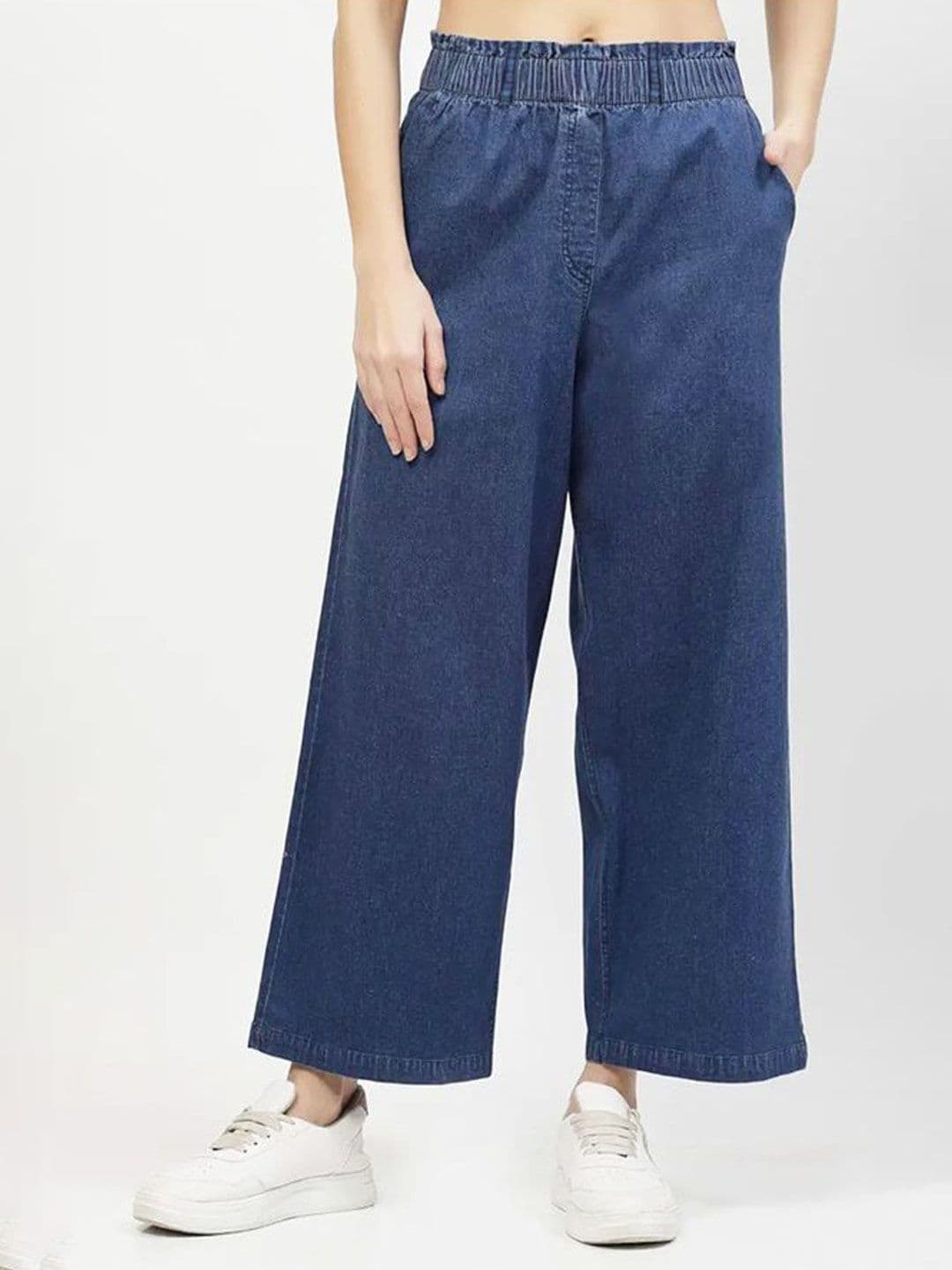 Novio Women Straight Fit Mid-Rise Pure Cotton Non Stretchable Denim Jeans - view 1