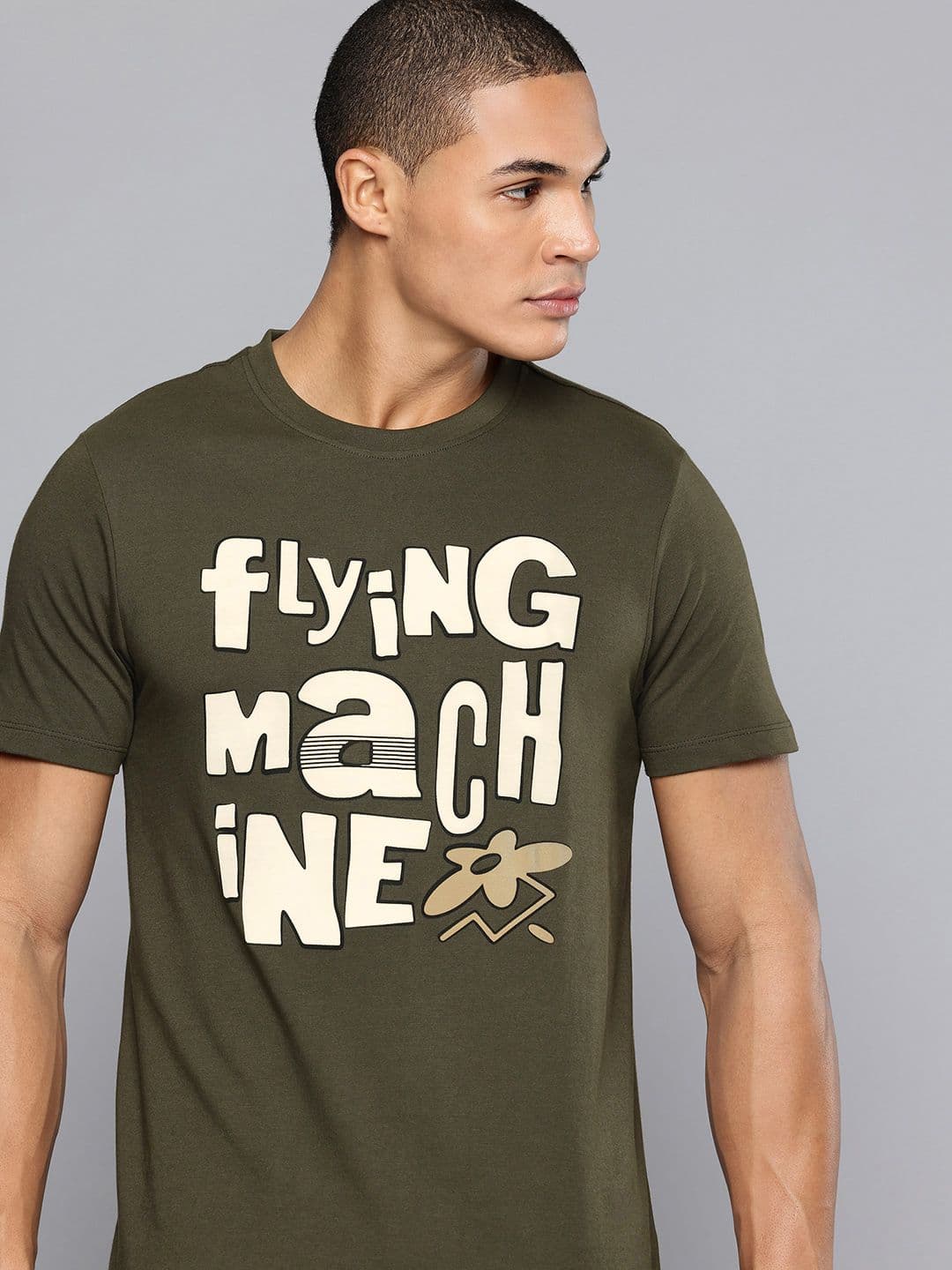 Flying Machine Brand Logo Puff Printed T-shirt - view 1