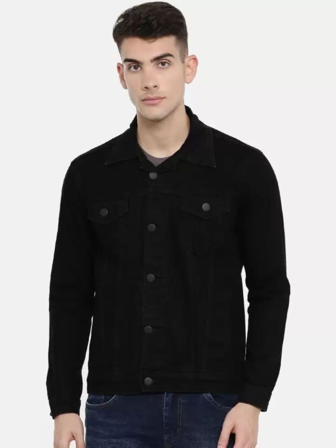 Mevan Men Black Regular Fit Denim Jacket - view 1