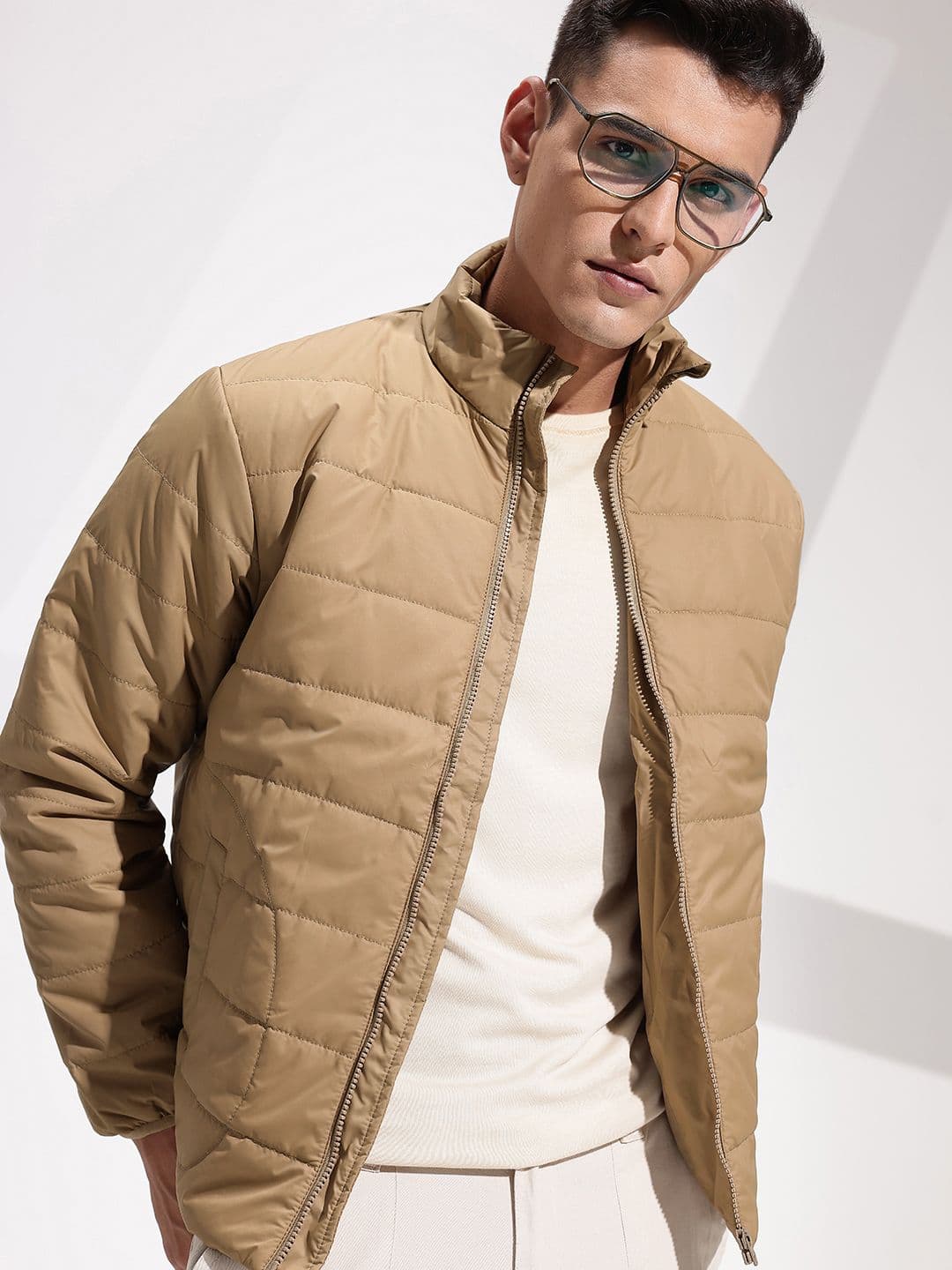 INVICTUS Mock Collar Padded Jacket - view 1