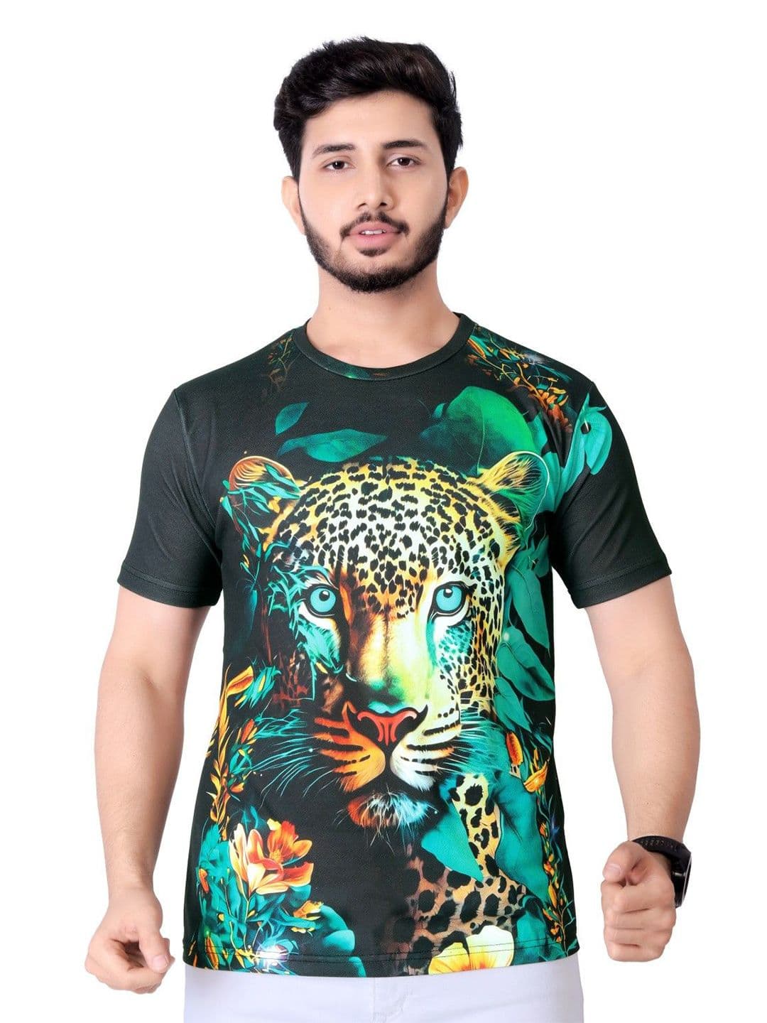 CHANDRASTYLE Men Standard Graphic Printed Round Neck Casual T-shirt - view 1