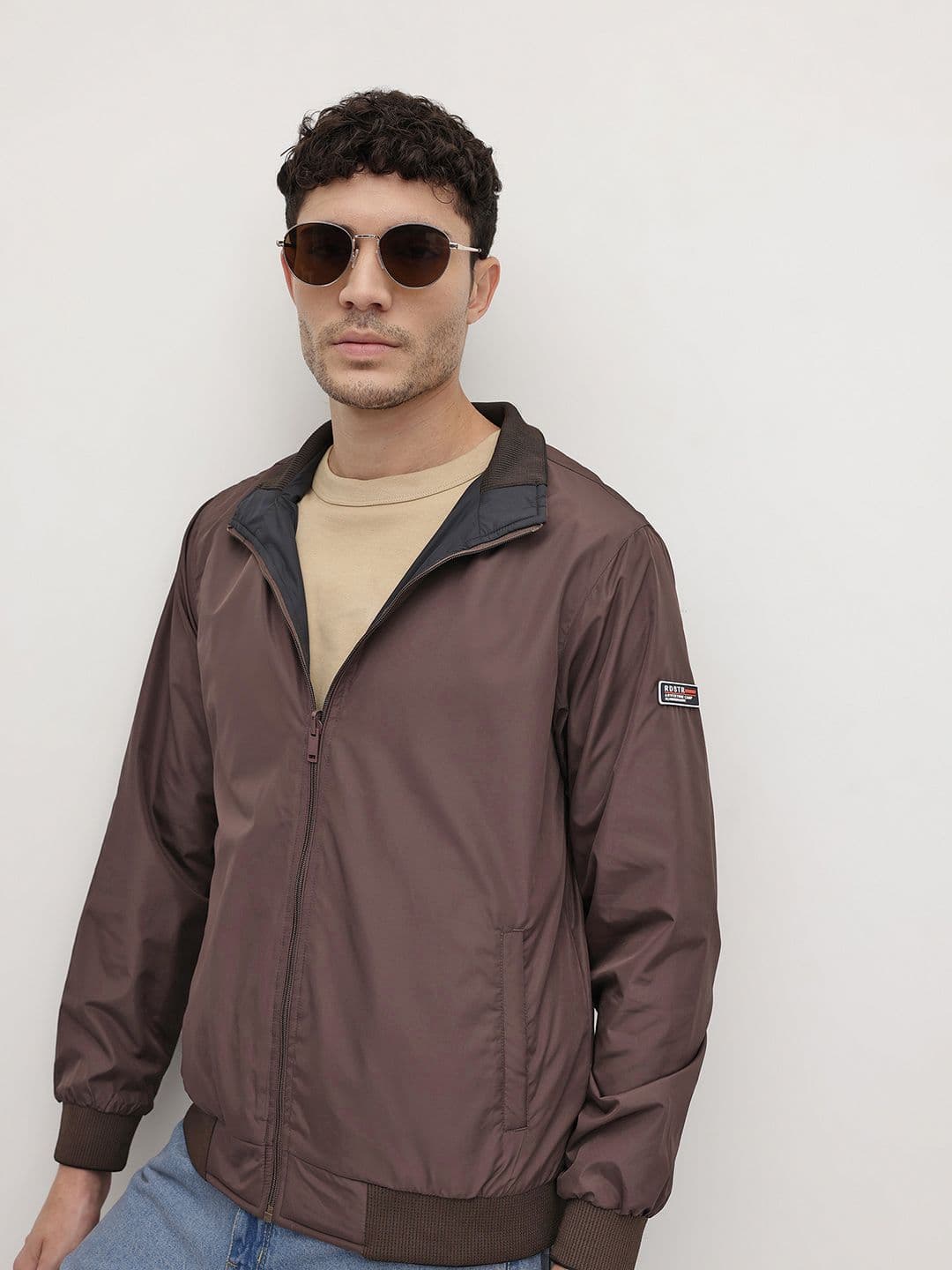 The Roadster Life Co. Mock Collar Reversible Bomber Jacket - view 1