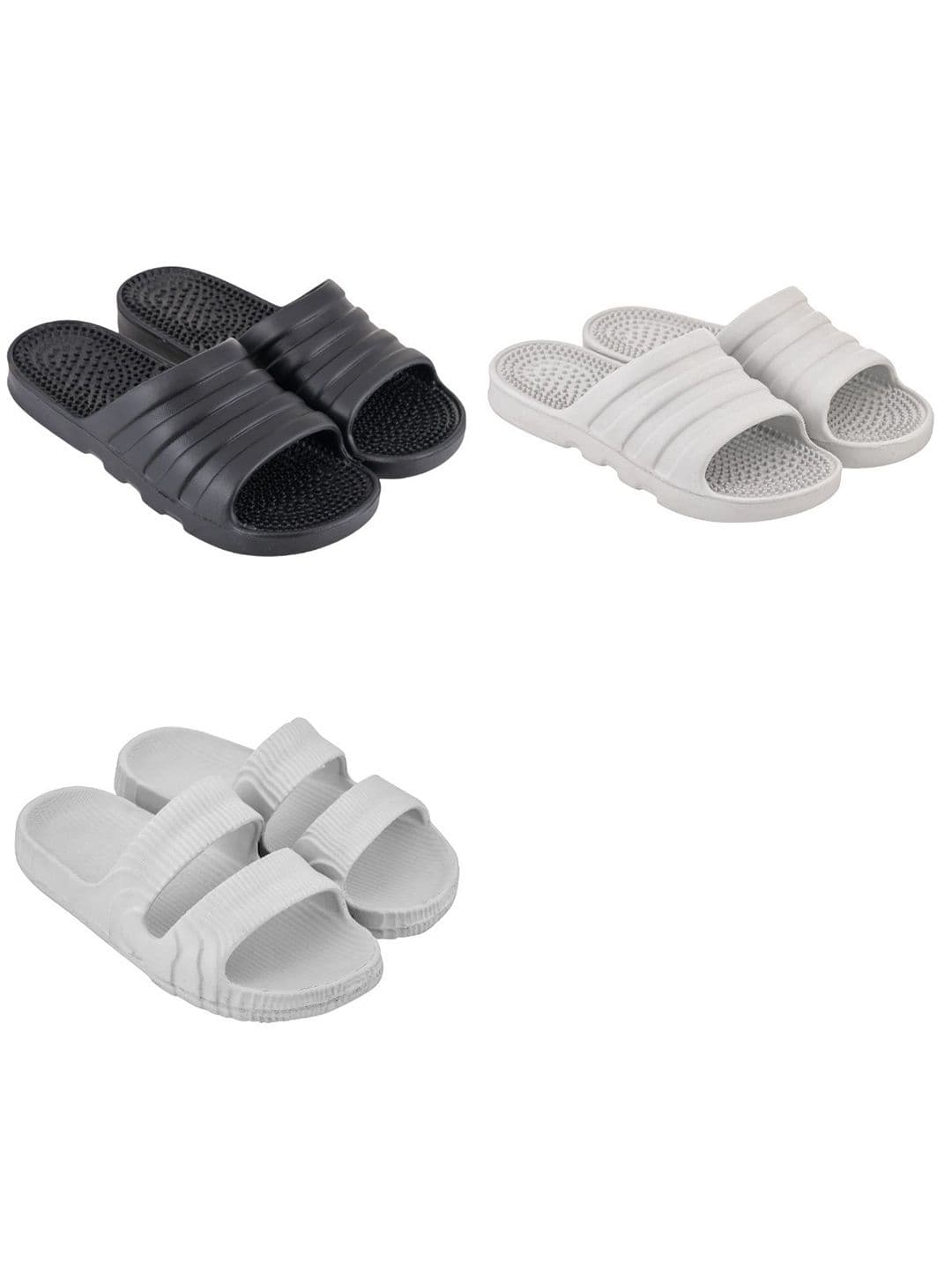 Feel alive Men Set of 3 Solid Lightweight Flip Flops - view 1