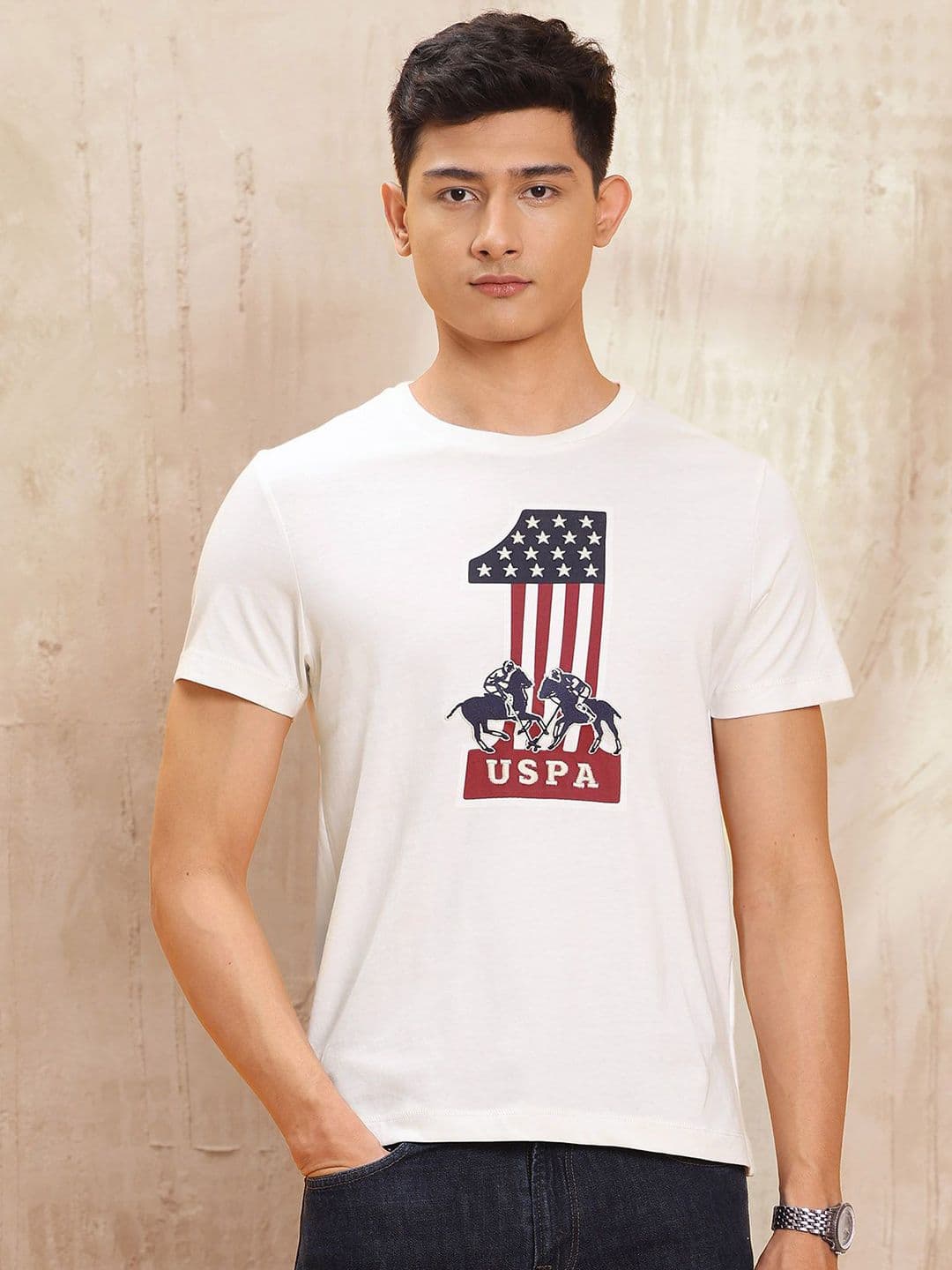 U.S. Polo Assn. Denim Co. Graphic Printed Regular Fit Cotton T-shirt - view 1