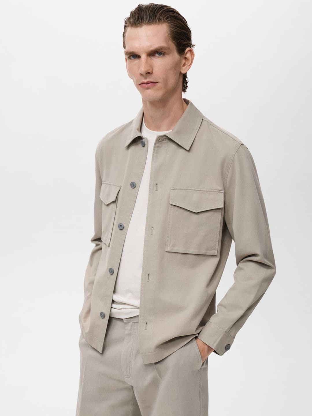 MANGO MAN Spread Collar Tailored Jacket - view 1