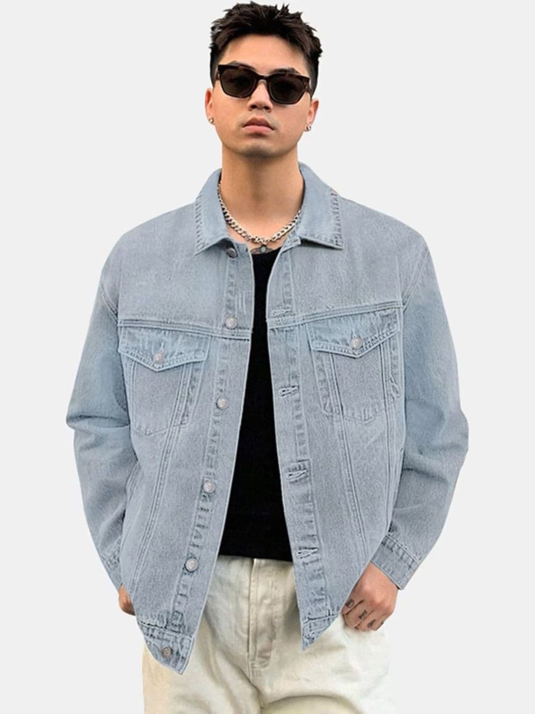 Mevan Men Blue Outdoor Denim Jacket - view 1