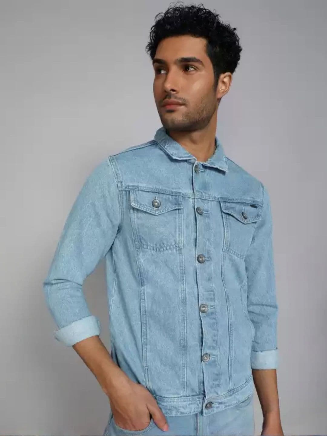 Mevan Men Blue Regular Fit Denim Jacket - view 1