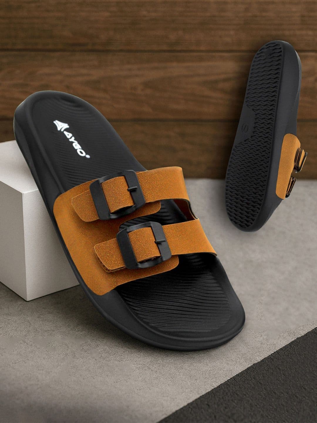 AYGO Printed Cushioned Footbed Sliders - view 1