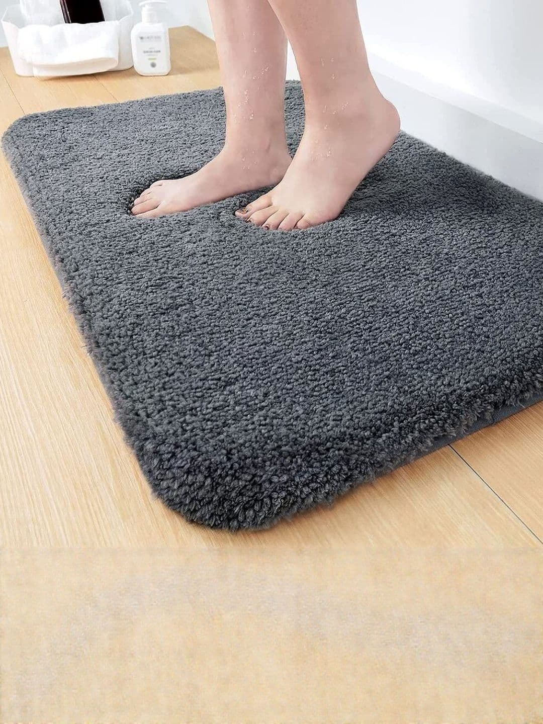 IVAZA Grey Cotton 1400 GSM Bath Rugs - view 1