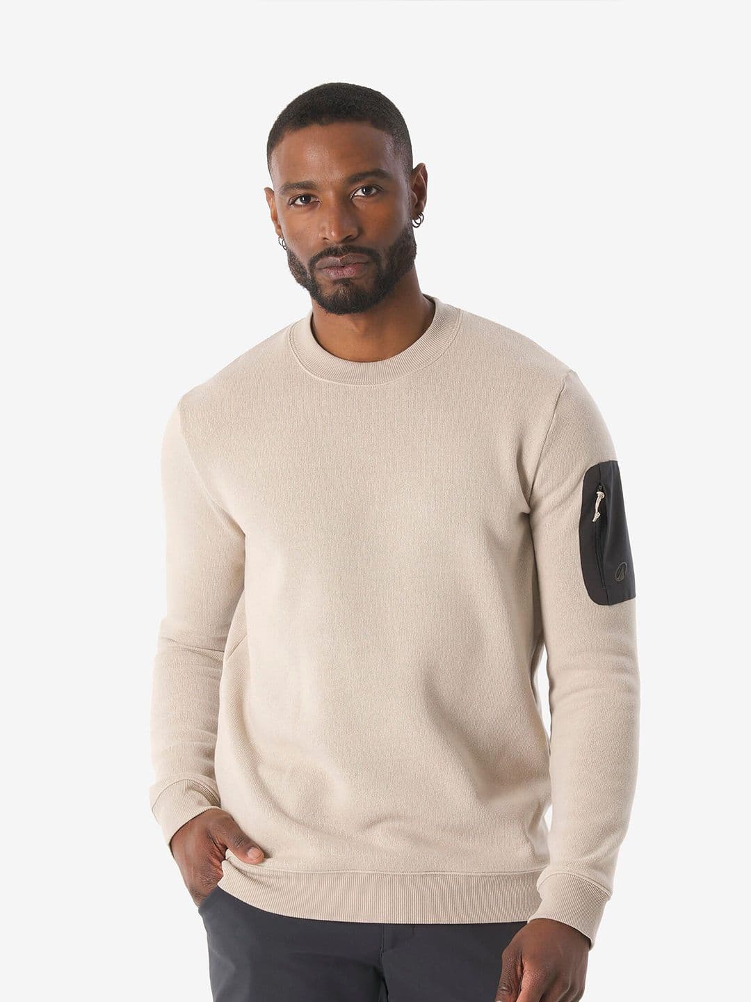 Decathlon Quechua - Men Beige NH100 Warmth Pullover - view 1
