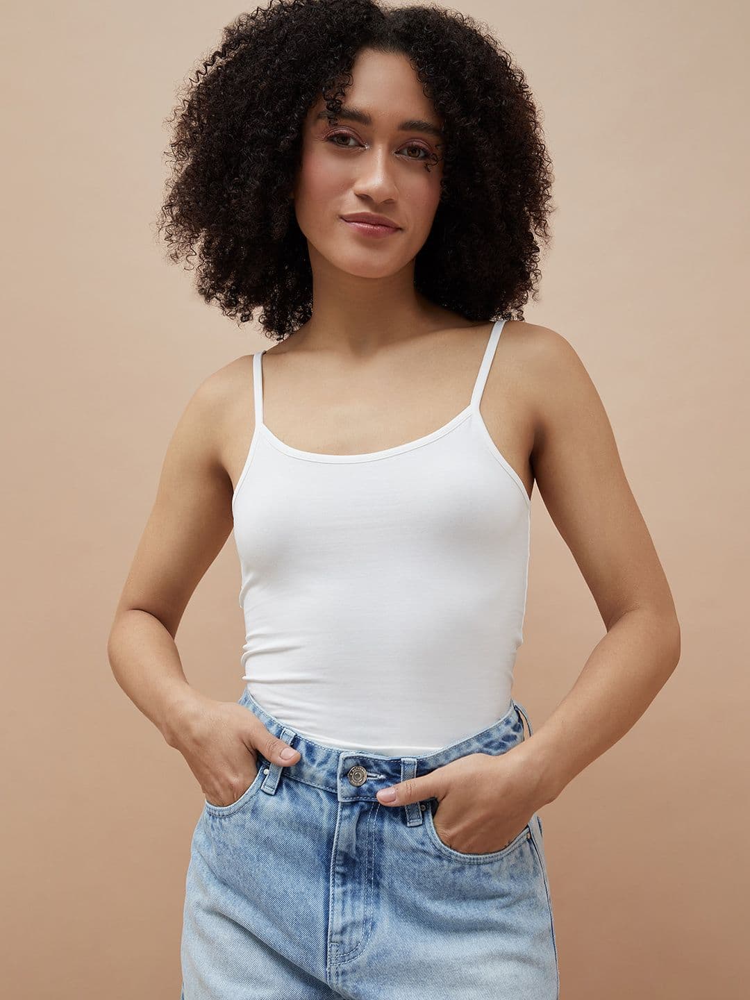 Ginger by Lifestyle Cotton Lightly-Padded Camisole - view 1