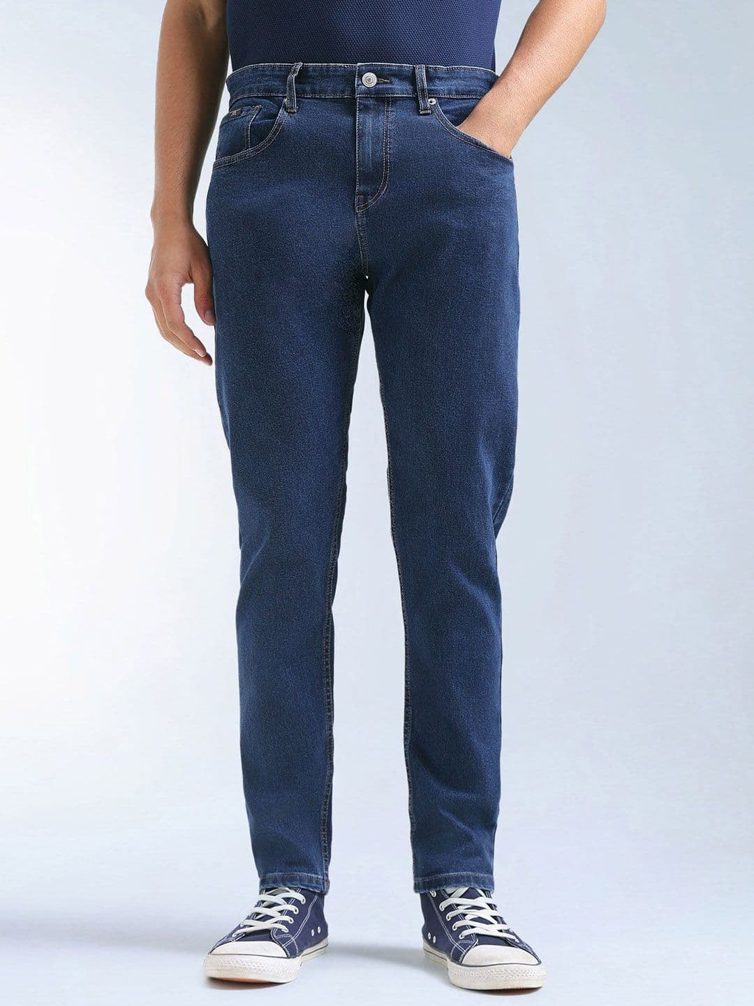 Flying Machine Men Slash Slim Tapered Fit Mid-Rise Stretchable Jeans - view 1