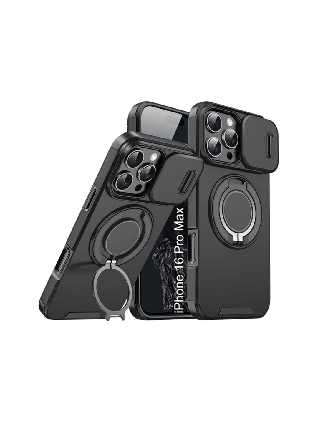 Luxury Kase Shockproof iPhone 16 Pro Max Magnetic Back Case With Slide Camera Cover - view 1