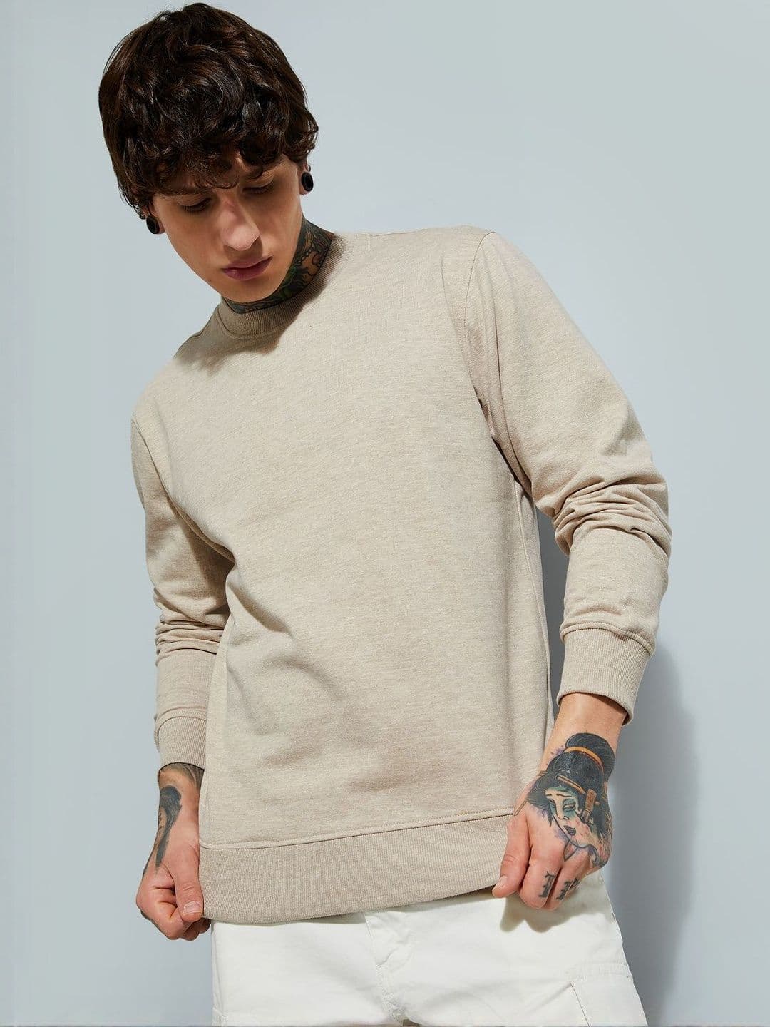 max Men Solid Long Sleeves Pullover Sweatshirt - view 1