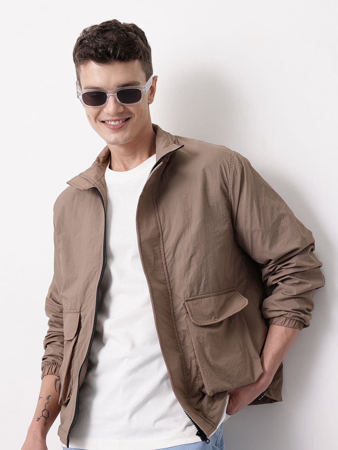 Mast & Harbour Mock Collar Tailored Jacket with Toggled Hem - view 1