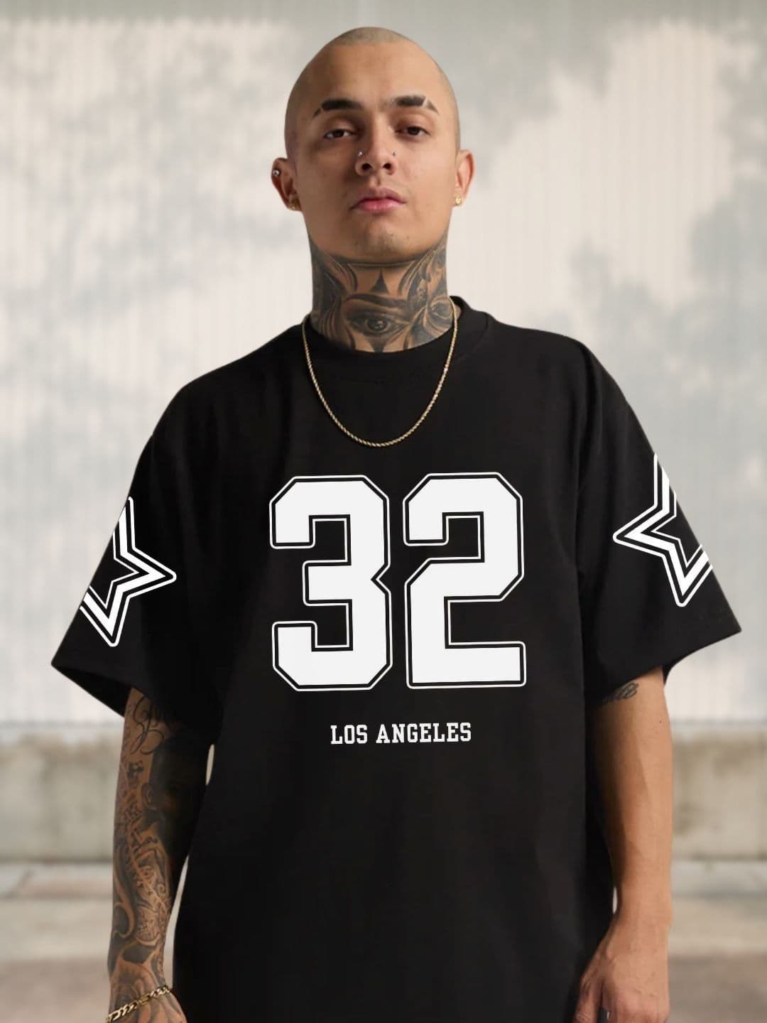 Cool Plus Men Varsity Printed Round Neck Cotton Oversized T-shirt - view 1