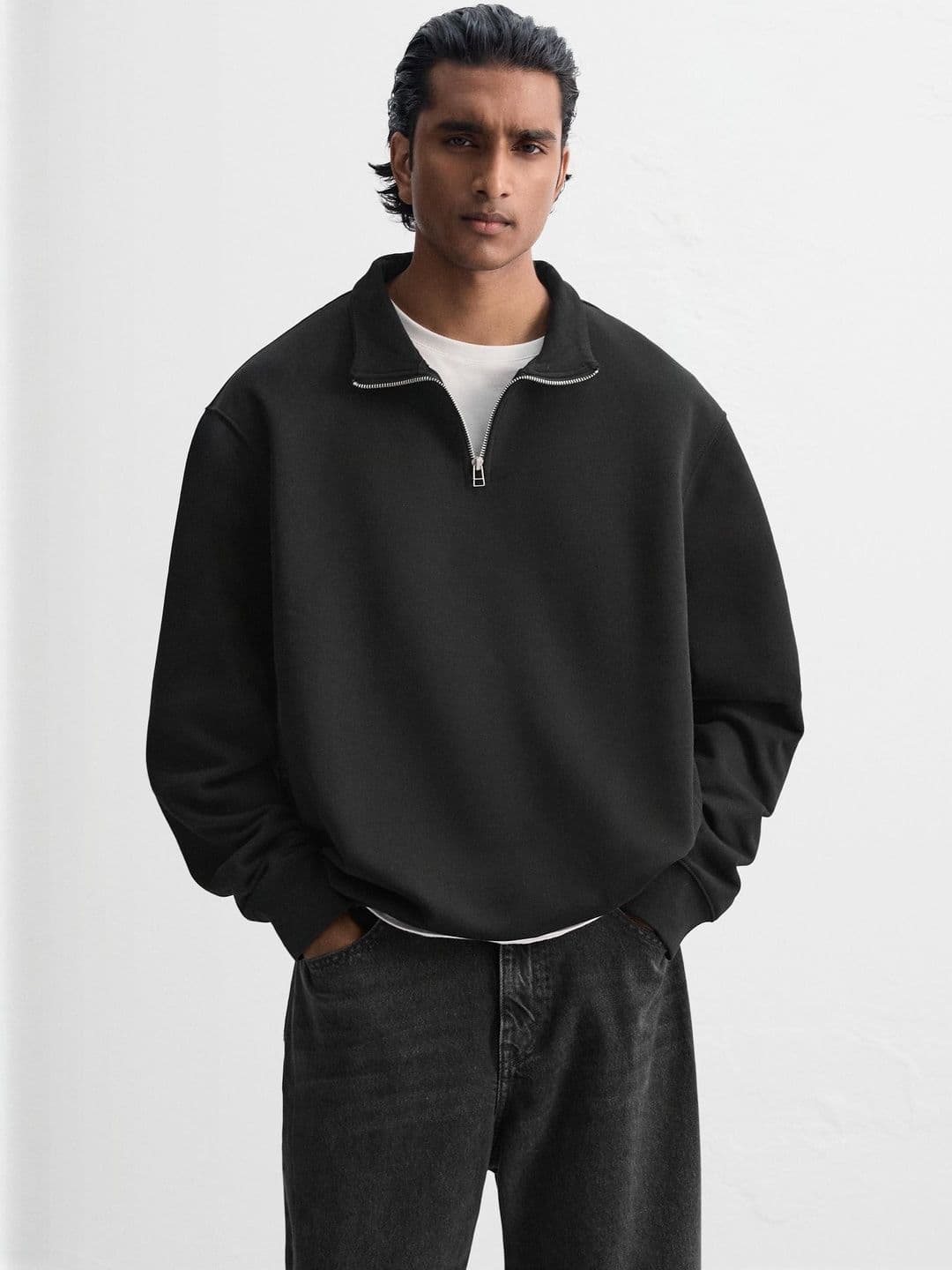 Kotty Men Shirt Collar Cotton Sweatshirt - view 1