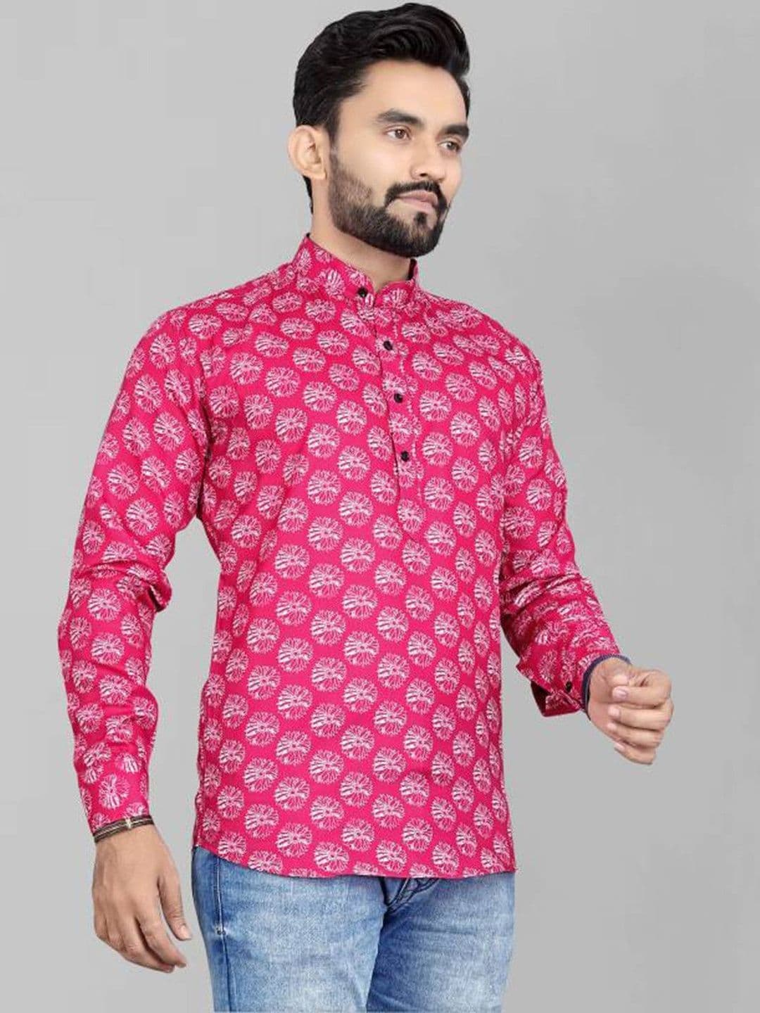 Acnos Men Pink Kurtas - view 1