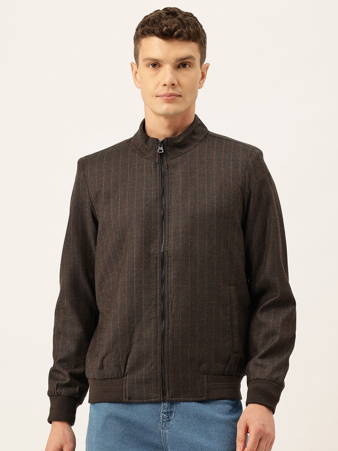 Monte Carlo Striped Woollen Bomber Jacket - view 1