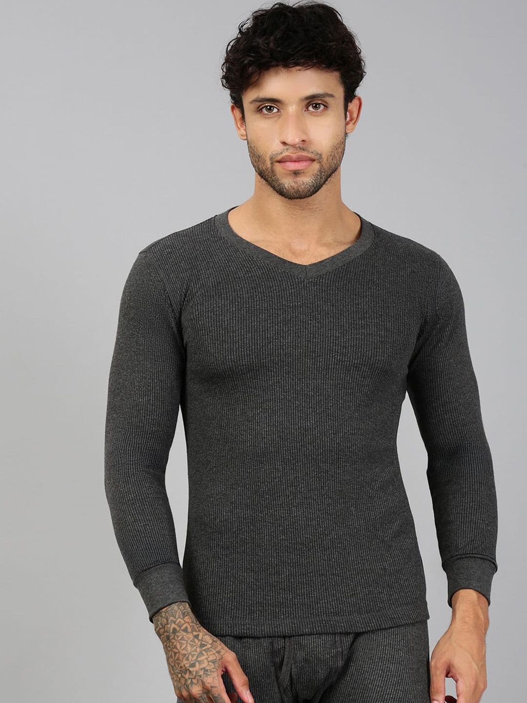 Lux Cozi Pure Cotton V-Neck Thermal Top - view 1