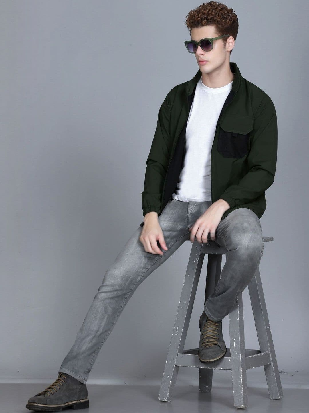Roadster Men Mock Collared Windcheater Jacket - view 1