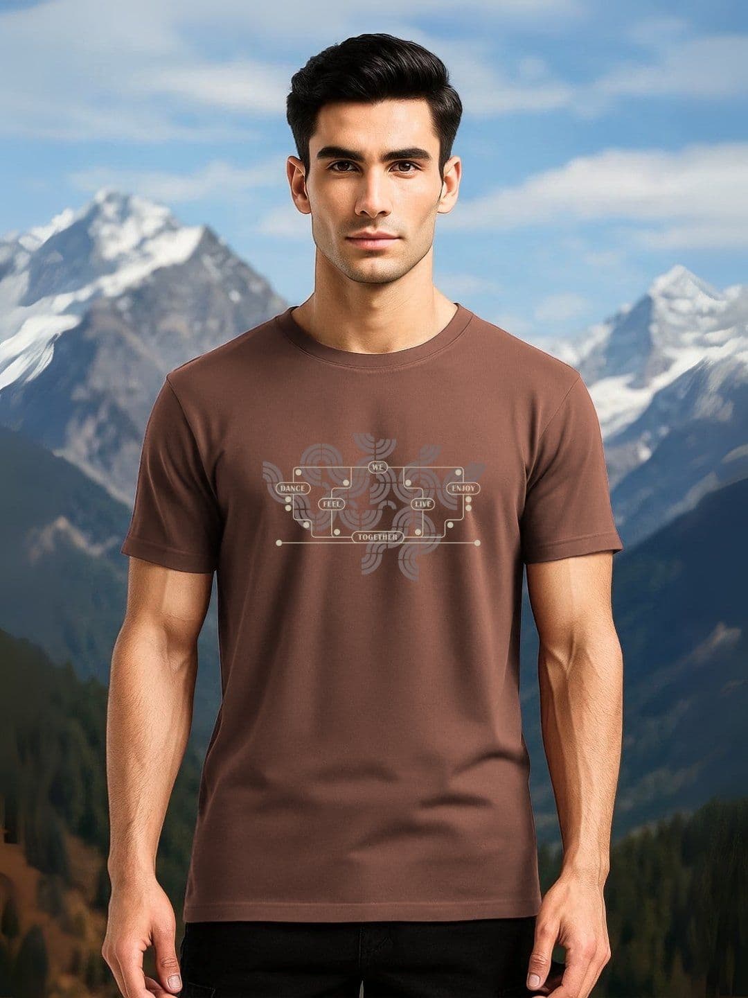 NOBERO Graphic Printed Short Sleeves Pure Cotton T-shirt - view 1