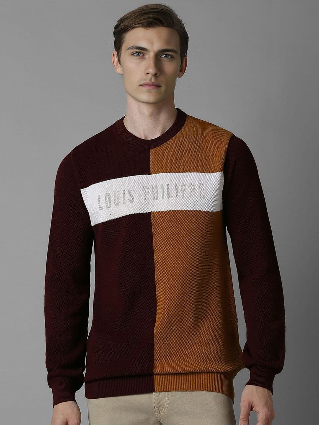 Louis Philippe Sport Crew Neck Printed Pullover Sweater - view 1