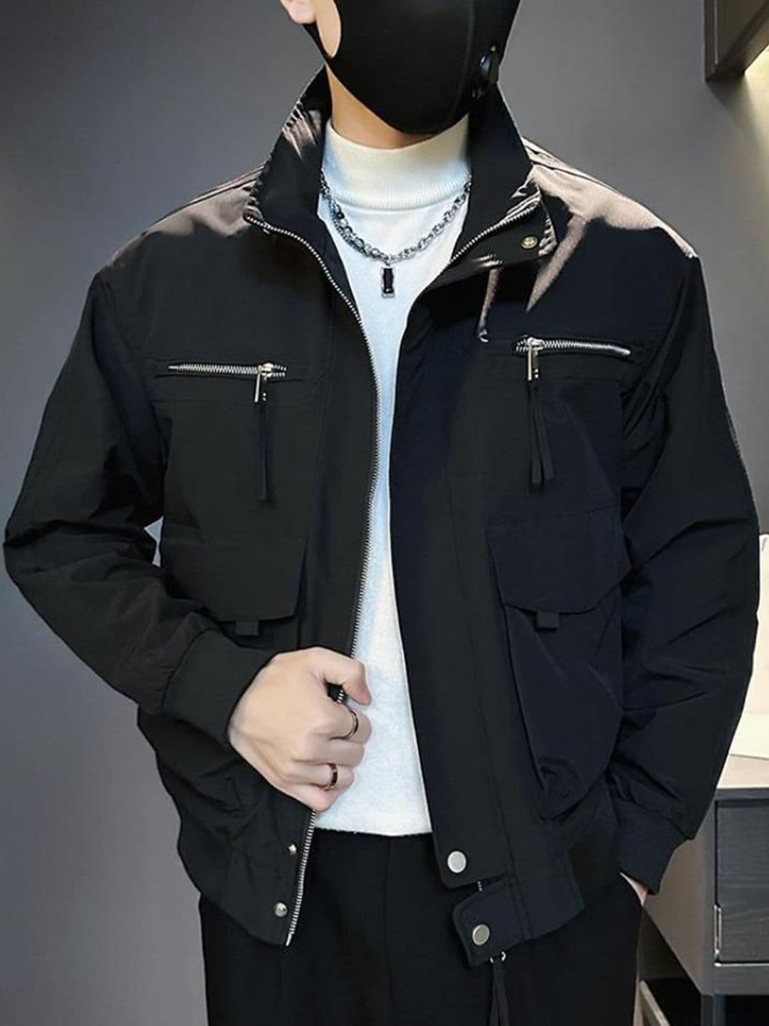StyleCast Stand Collar Open Front Jacket - view 1