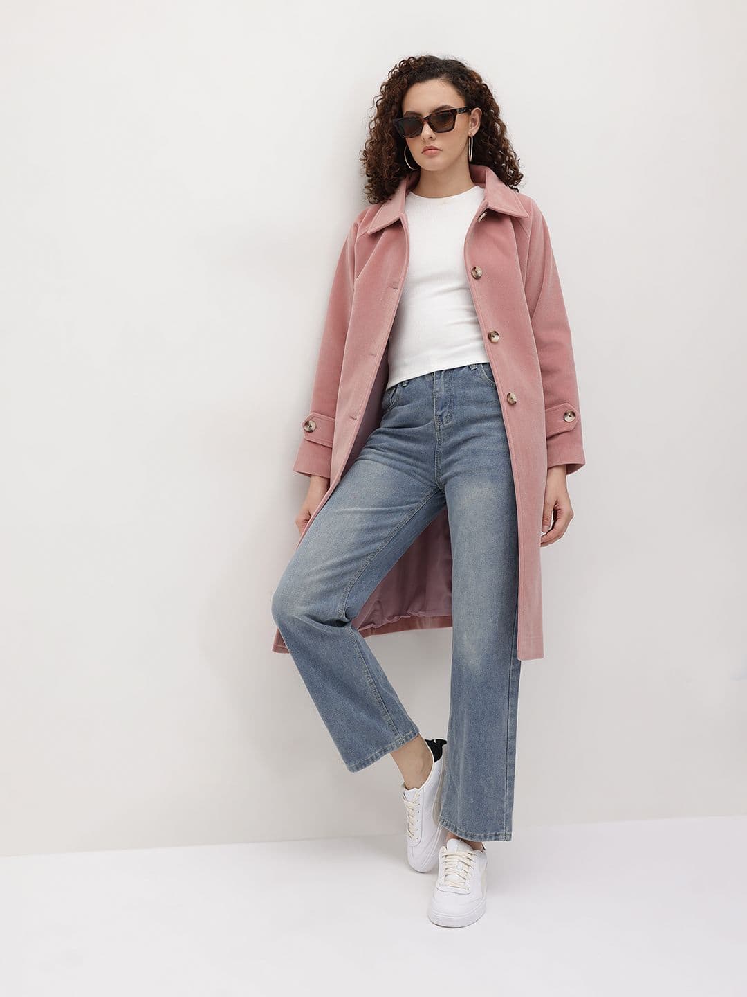 The Roadster Life Co. Spread Collar Single Breasted Overcoat with Belt - view 1