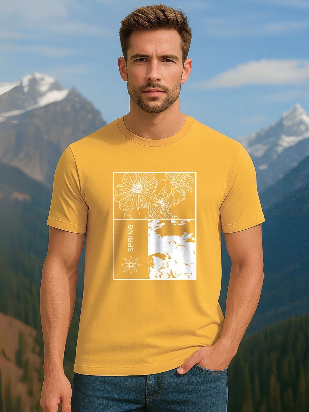 NOBERO Graphic Printed Short Sleeves Pure Cotton T-shirt - view 1