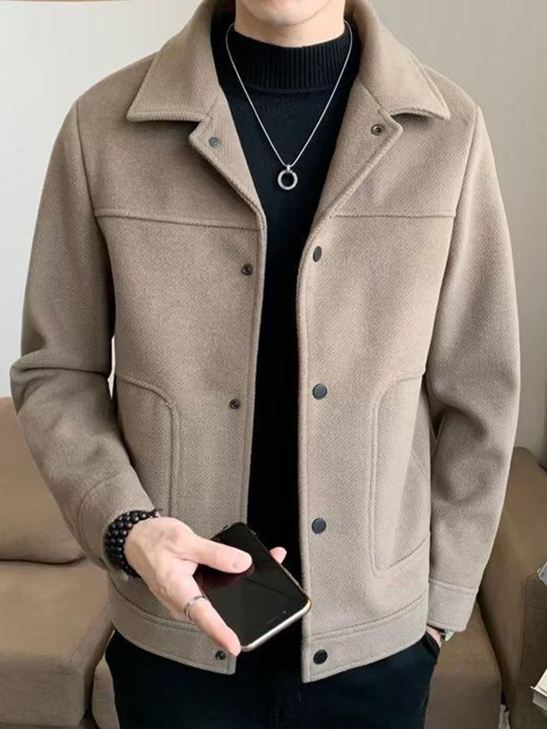 StyleCast Spread Collar Open Front Jacket - view 1