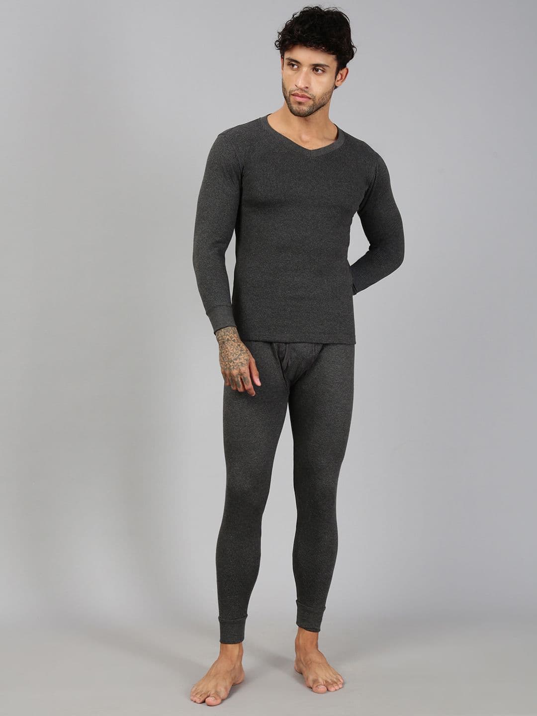 Lux Cozi Men Ribbed Cotton Thermal Set - view 1