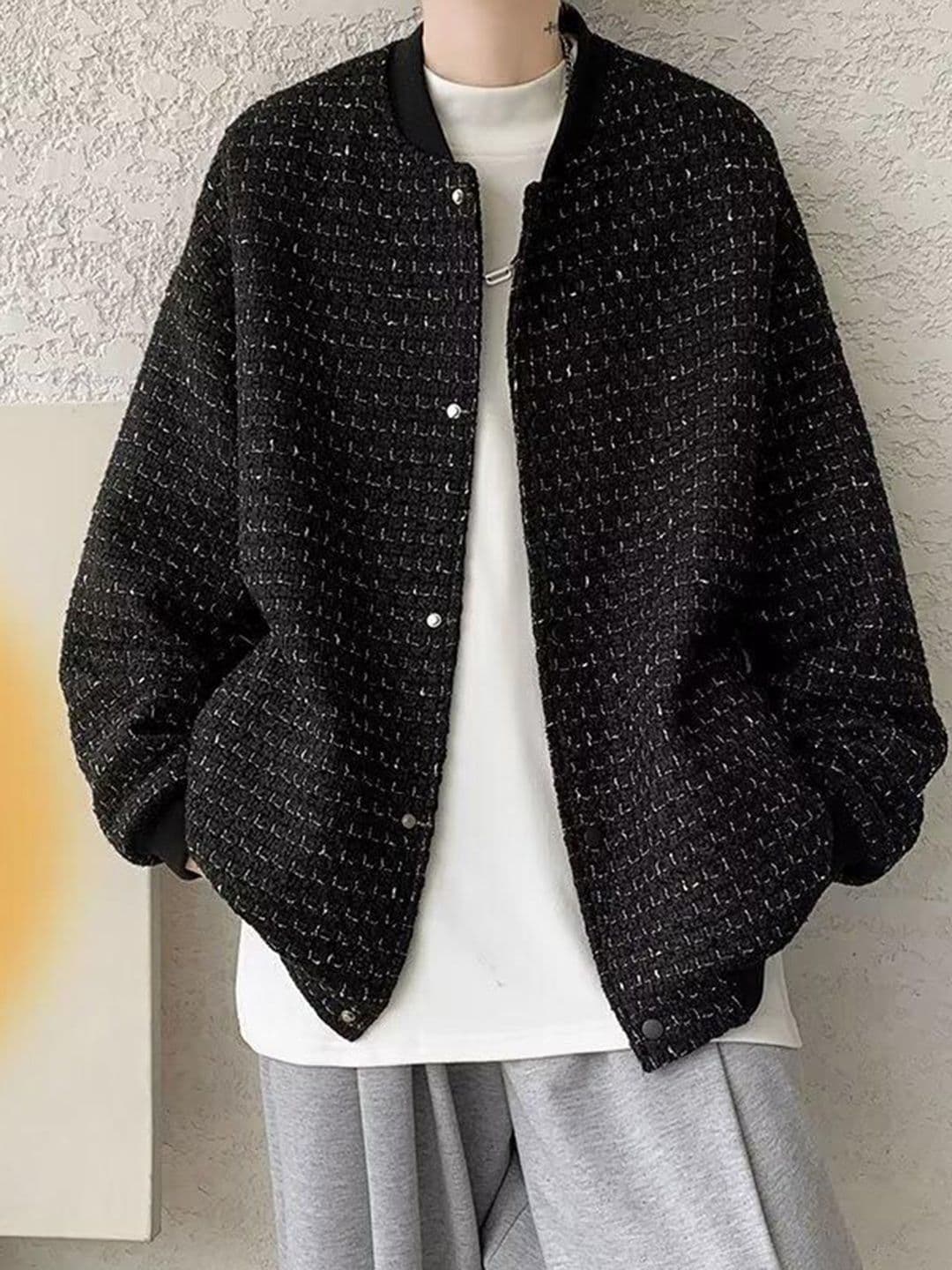 StyleCast Collarless Open Front Jacket - view 1