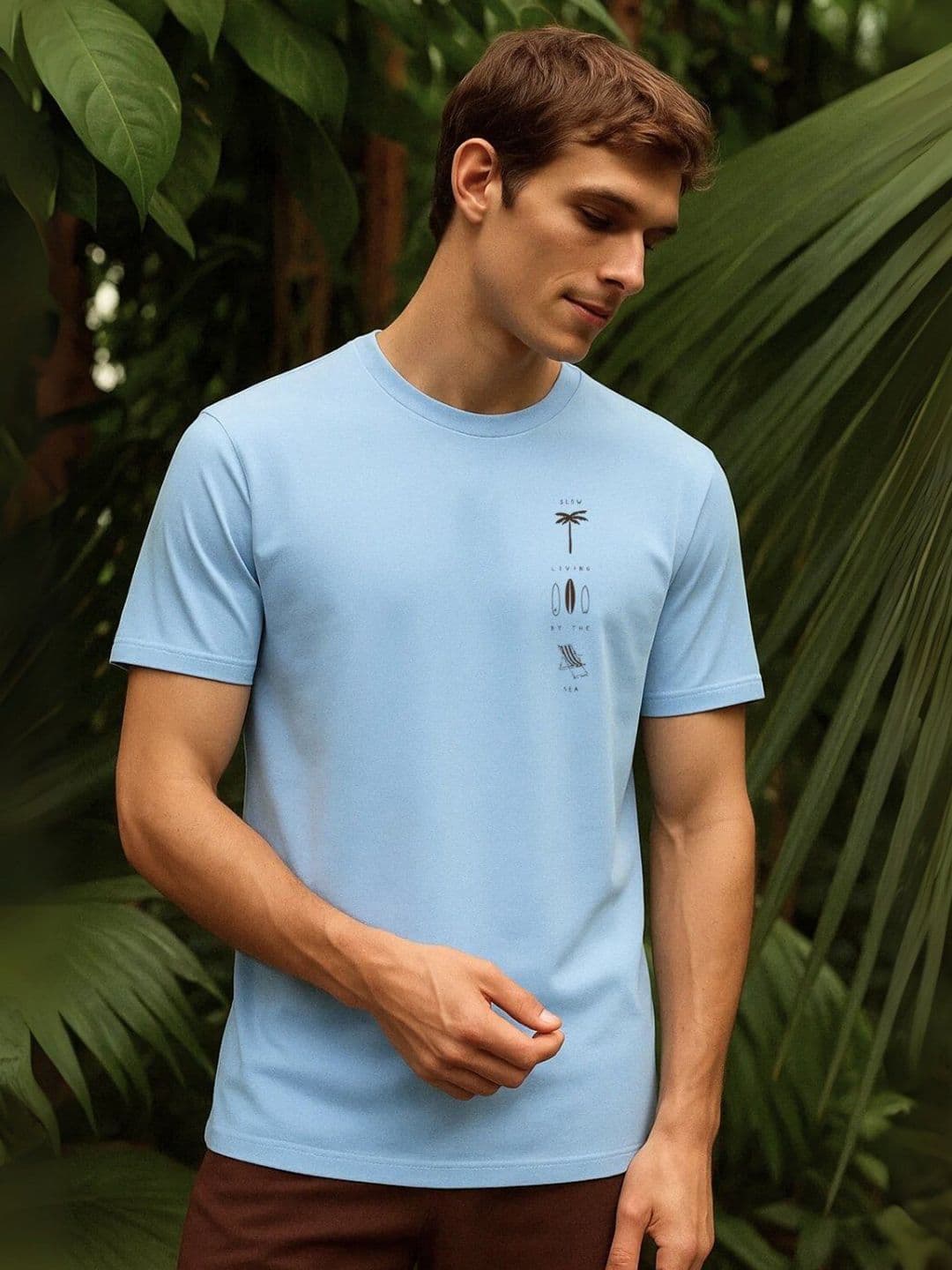 NOBERO Graphic Printed Short Sleeves Pure Cotton T-shirt - view 1