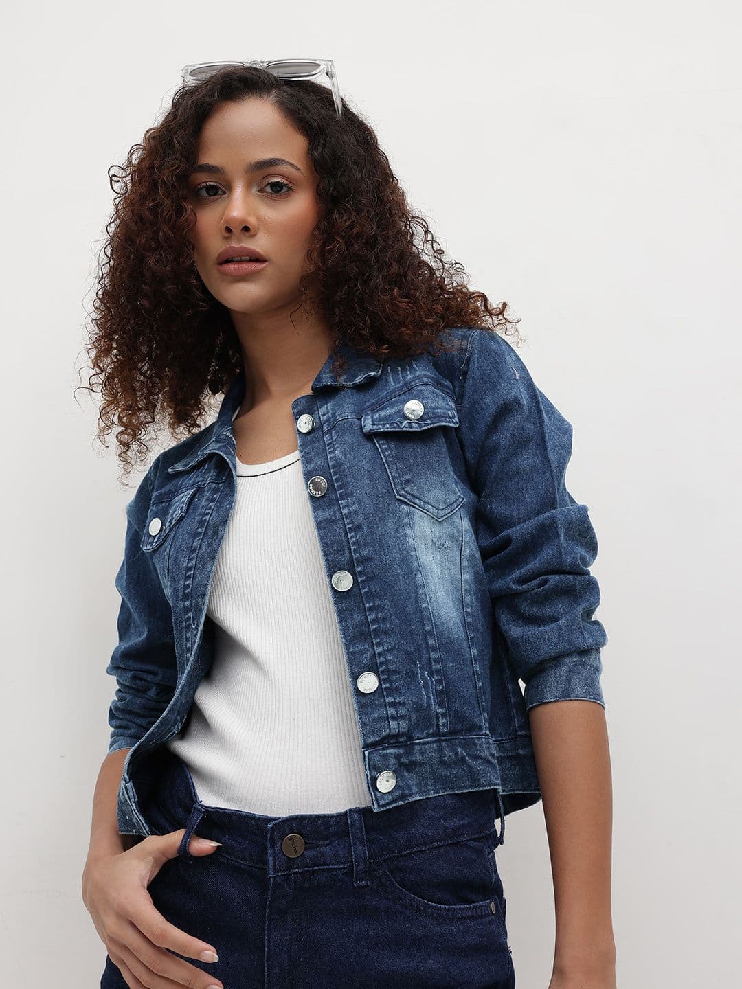 The Roadster Life Co. Crop Denim Jacket - view 1