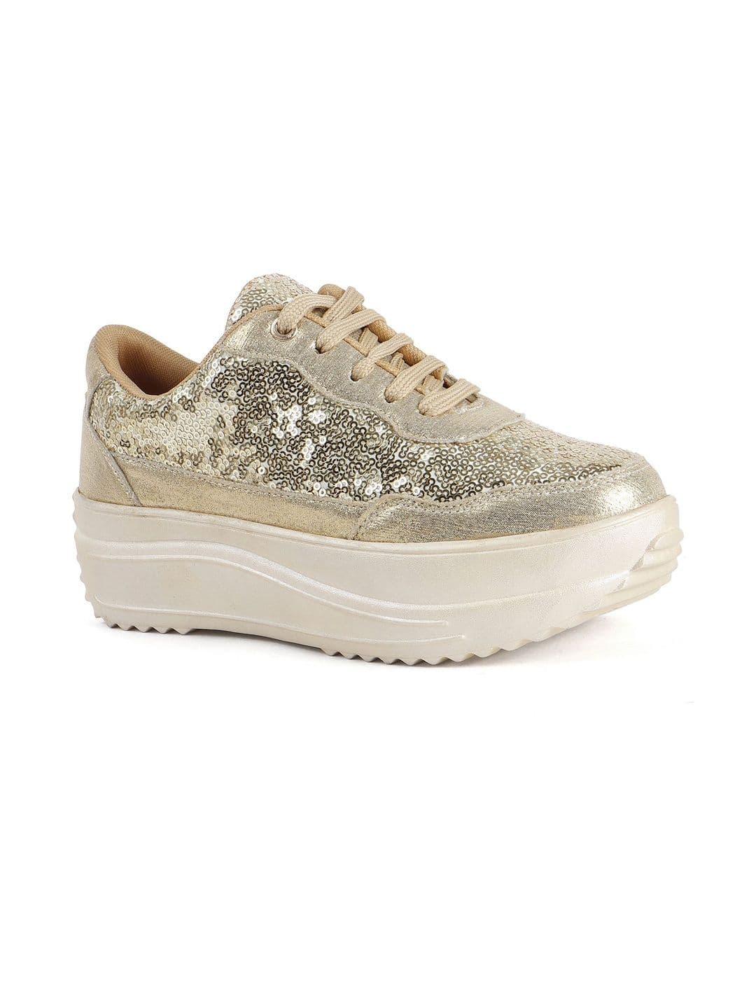 VENDOZ Women Glittery Lightweight Party Sneakers With Western - Embellished - view 1