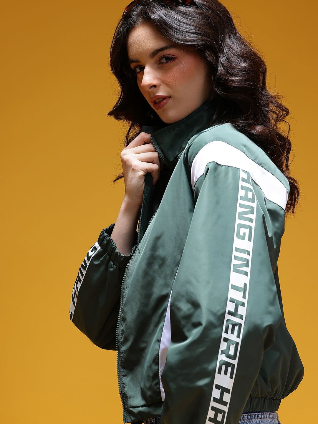 HERE&NOW Colourblocked Bomber Jacket - view 1